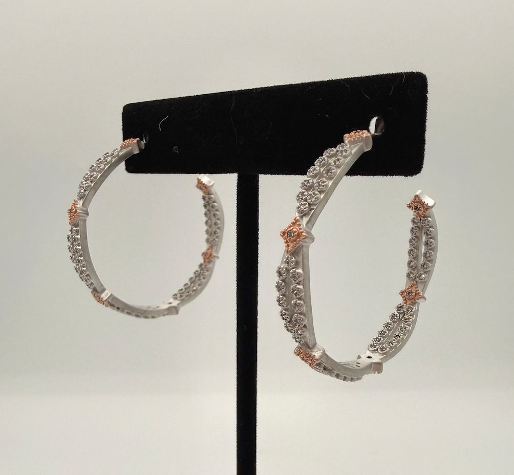 Rose Gold &amp; Silver Hoop