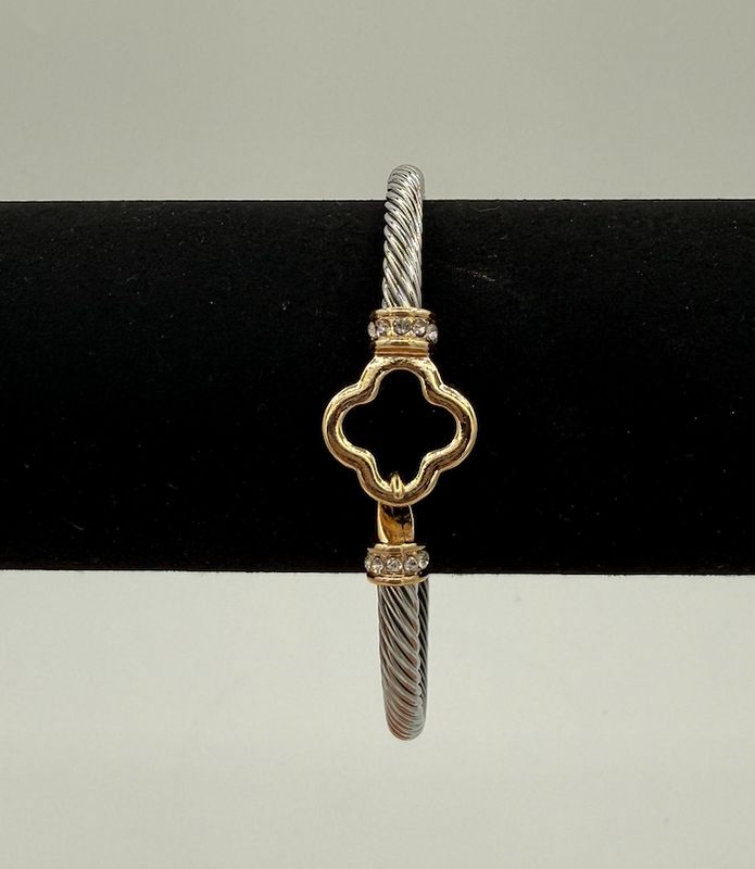 Gold and Silver Hook Cleef Bracelet