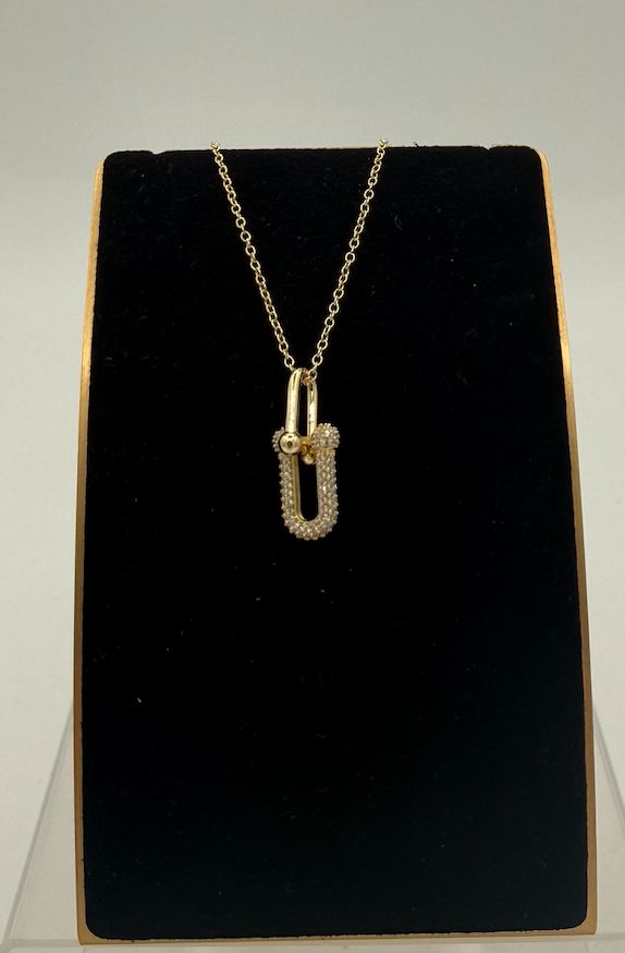 Gold Diamond Link Necklace