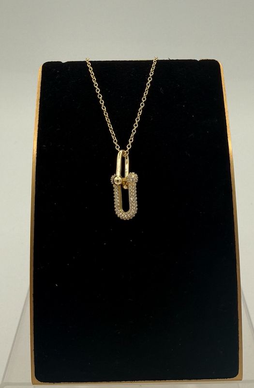 Gold Diamond Link Necklace