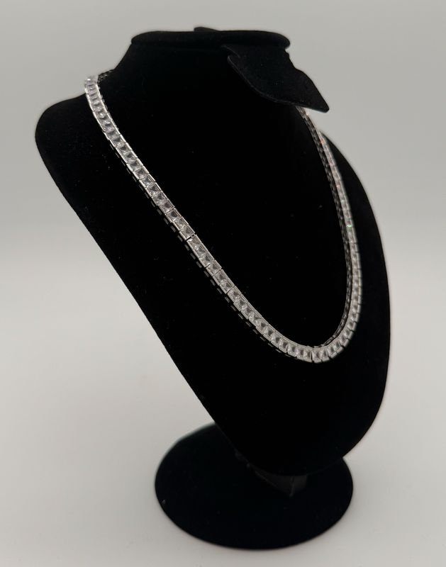 Silver Tennis Chain Necklace