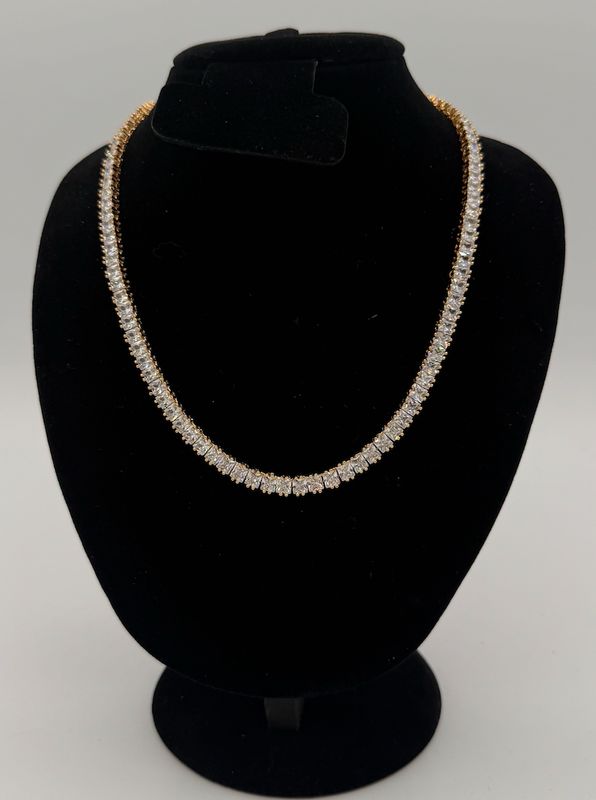 Gold Statement Tennis Necklace