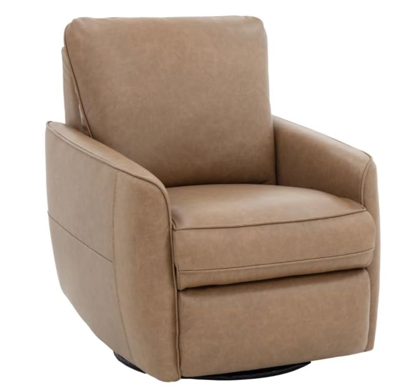 Tan Swivel Recliner