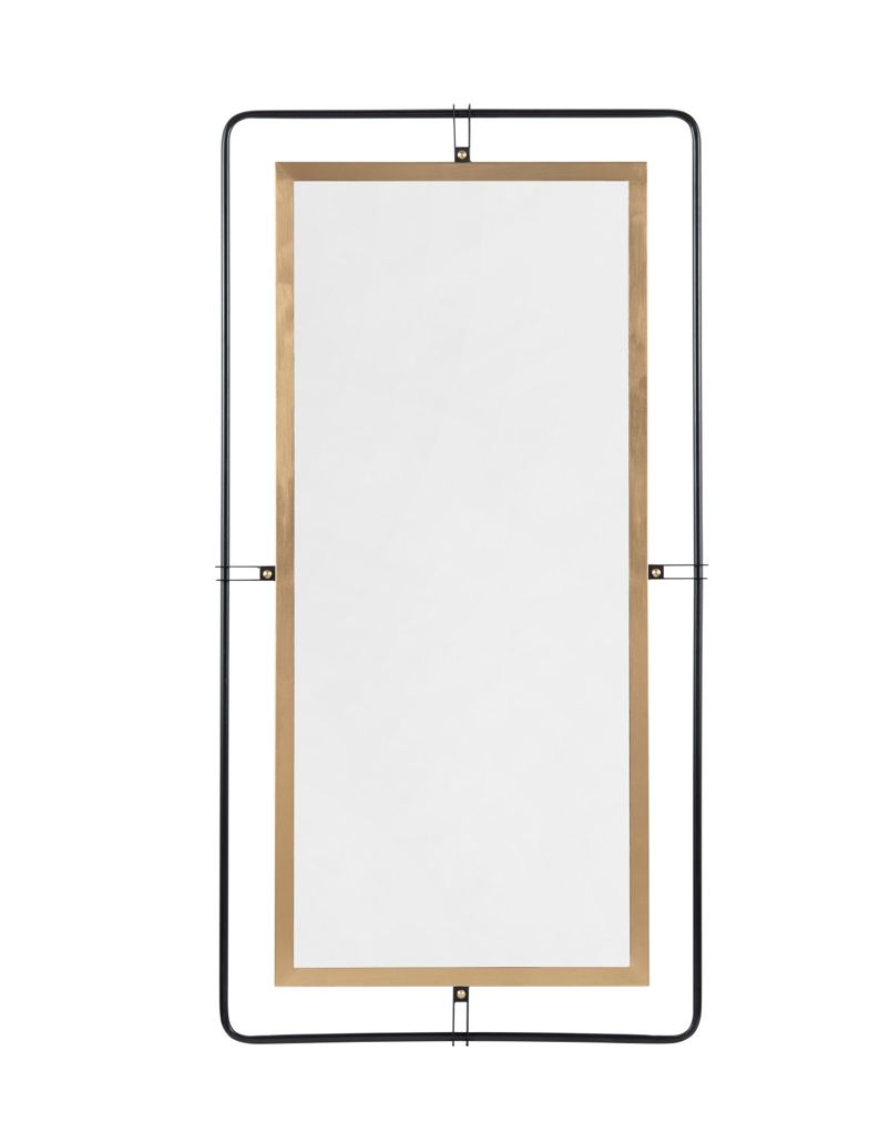 Gilded Gold Metal Mirror 38 x 72.5