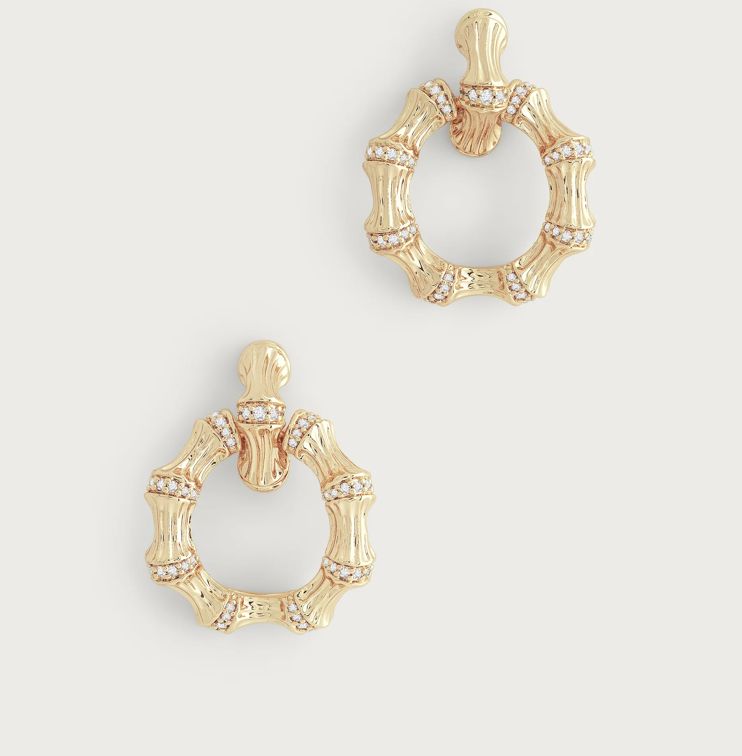 Bamboo Double Hoop Earrings