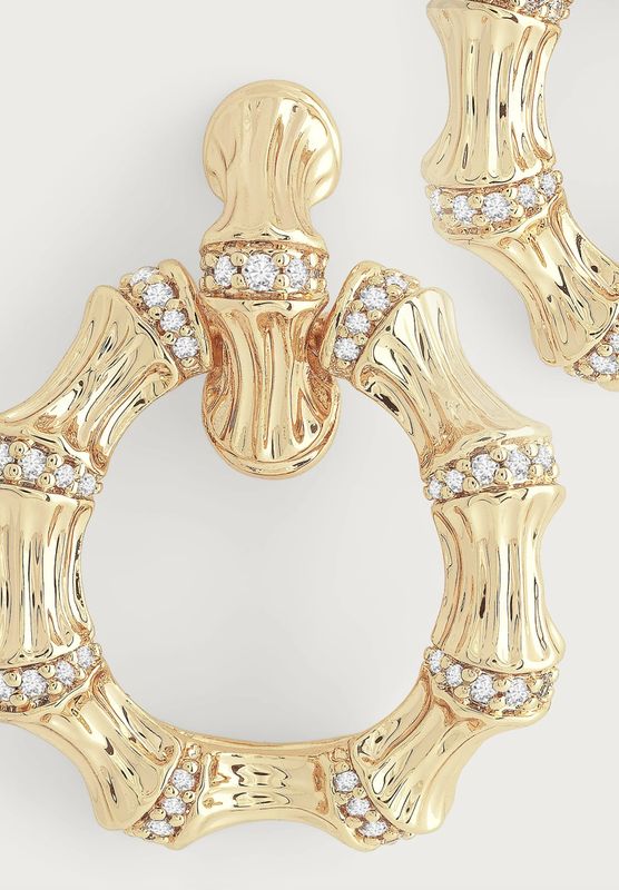 Bamboo Double Hoop Earrings