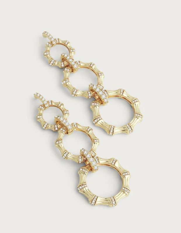 Bamboo Long Chain Earrings