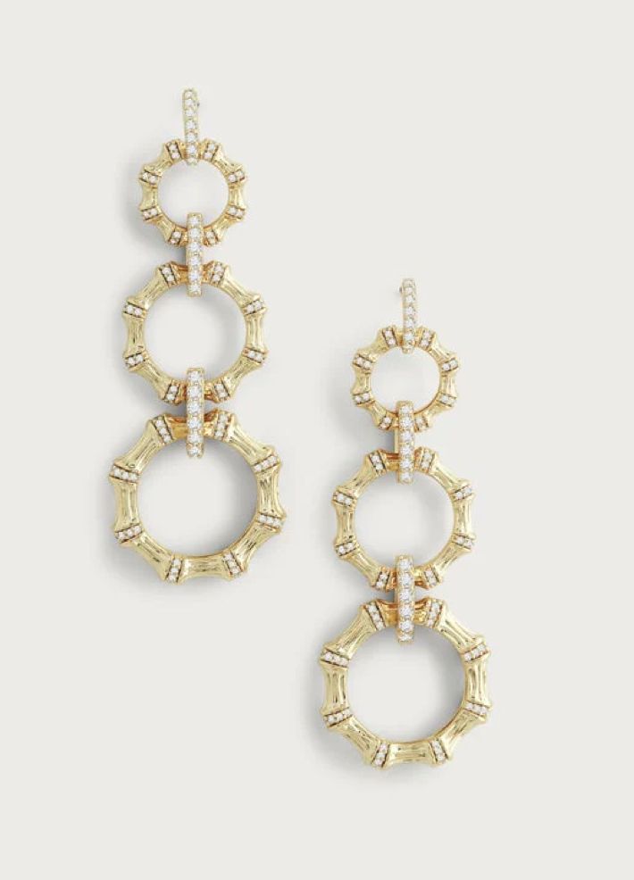 Bamboo Long Chain Earrings