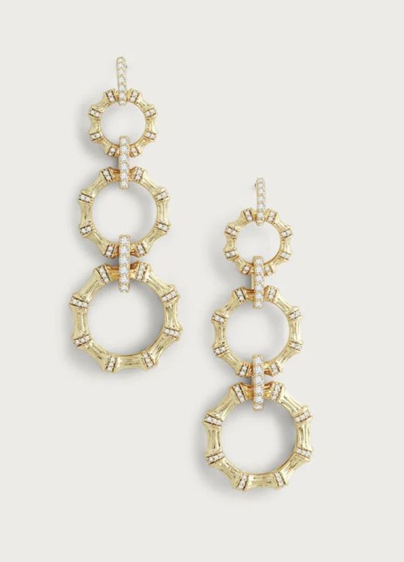 Bamboo Long Chain Earrings