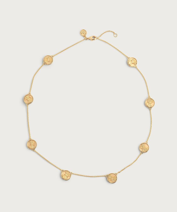 Butterfly Coin Station Necklace