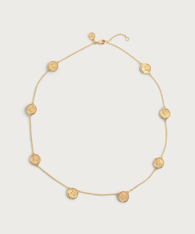 Butterfly Coin Station Necklace