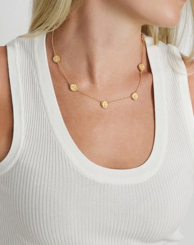 Butterfly Coin Station Necklace