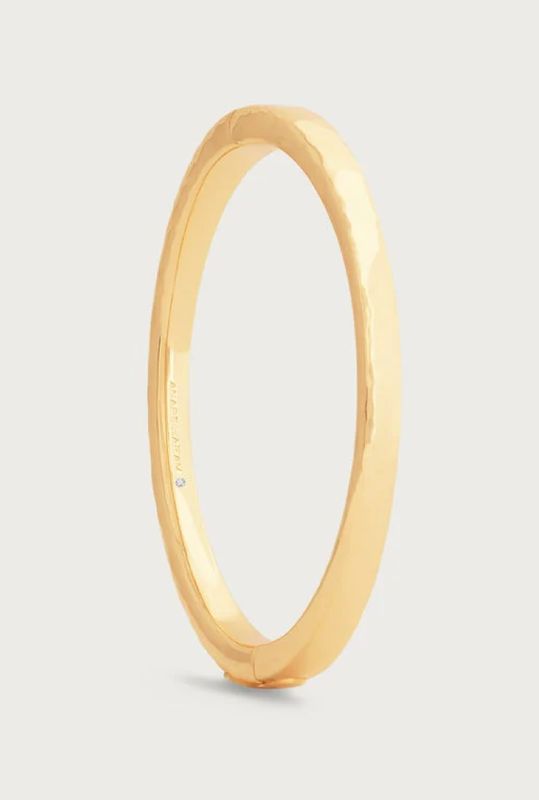 Farrier Medium Hinged Gold Bangle
