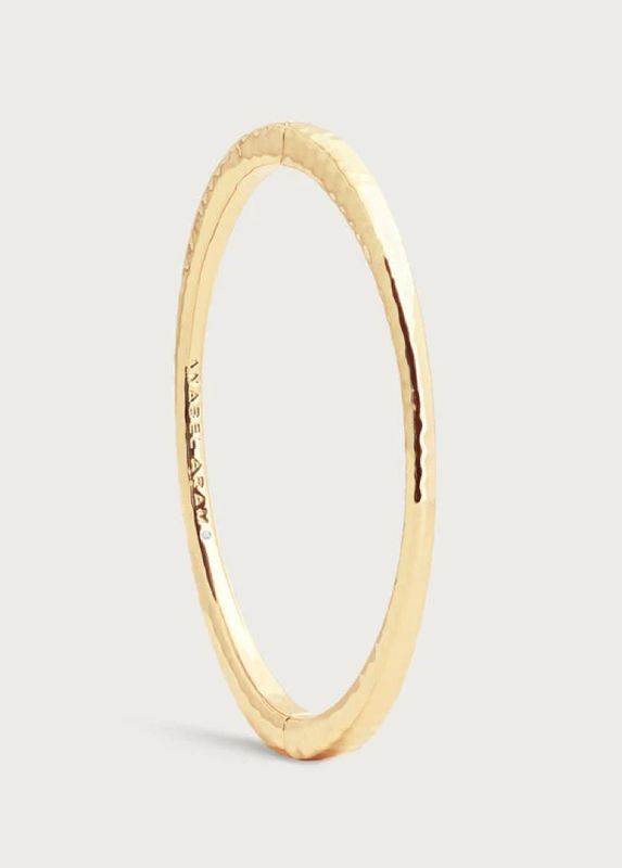 Farrier Thin Hinged Gold Bangle