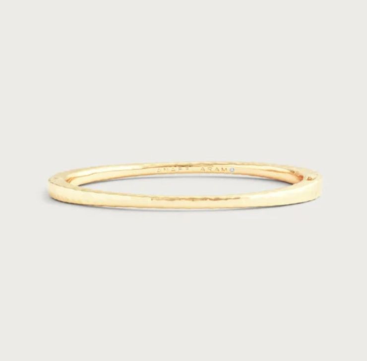 Farrier Thin Hinged Gold Bangle