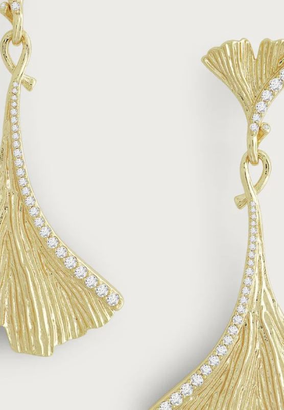 Ginkgo Large Drop Earrings