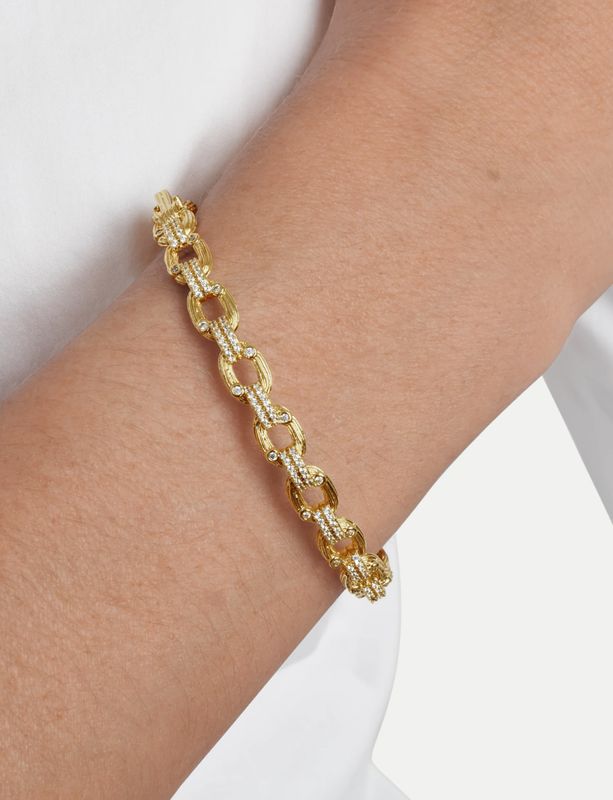 Enchanted Forest Chain Hinged Bangle