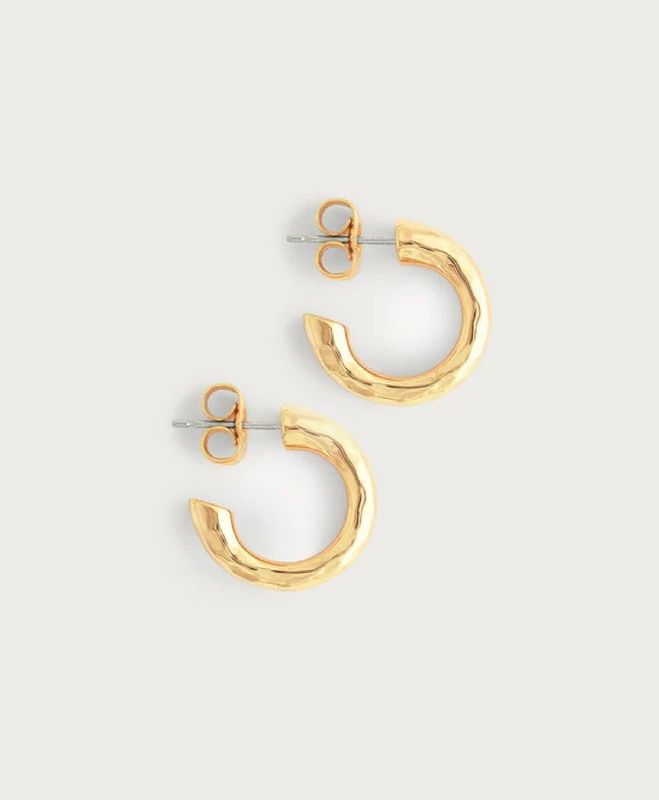 Farrier Huggie Gold Hoop Earrings