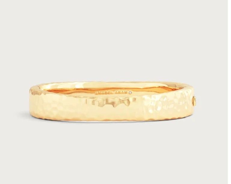 Farrier Wide Hinged Gold Bangle