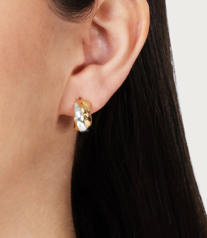 Farrier Triple Huggie Hoop Earrings