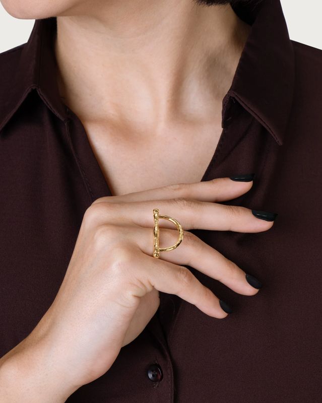 Cheval Bit Gold Ring