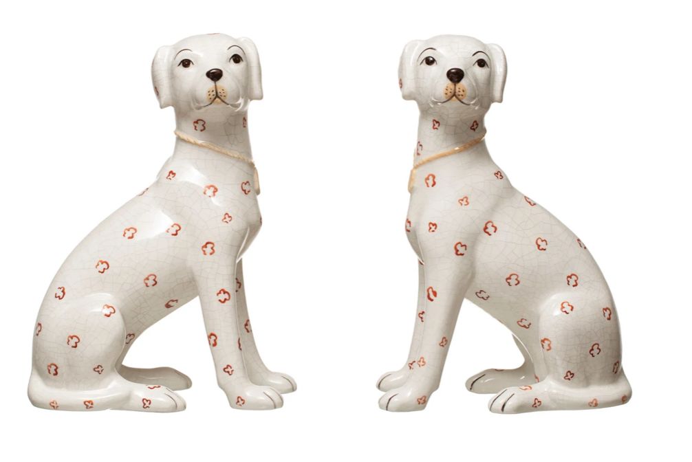 Hand-Painted Ceramic Dog, 2 Styles