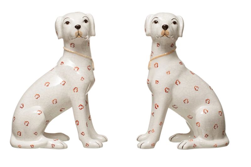 Hand-Painted Ceramic Dog, 2 Styles