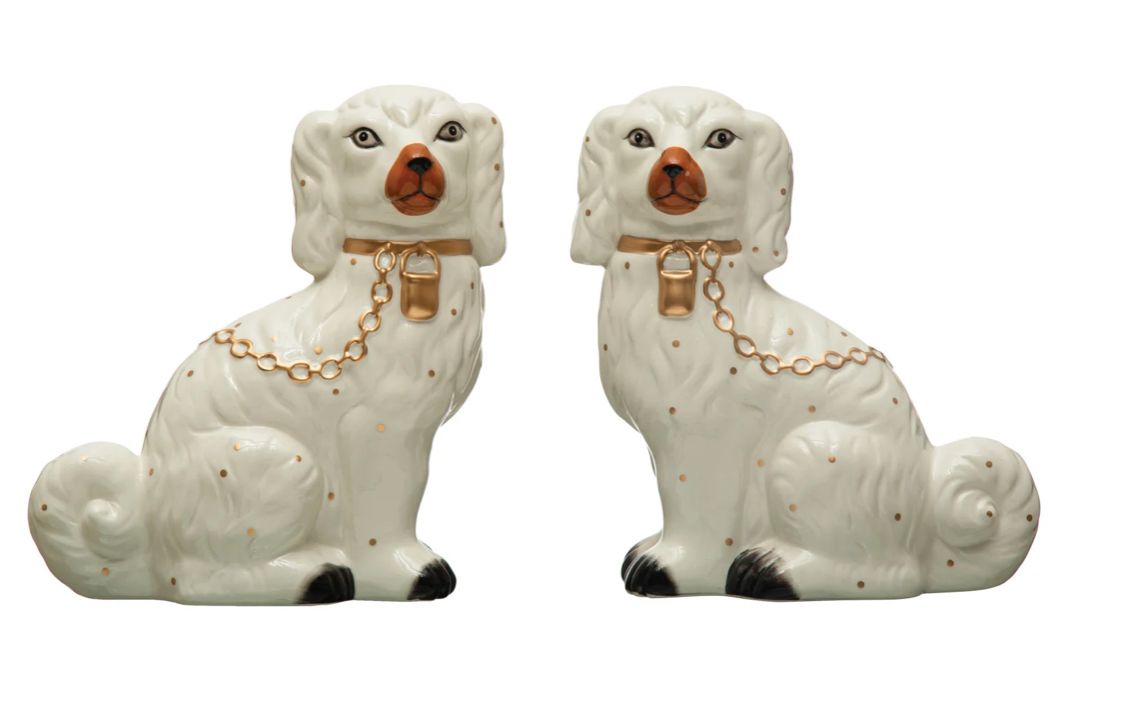 Hand-Painted Dolomite Vintage Reproduction Staffordshire, 2 Styles