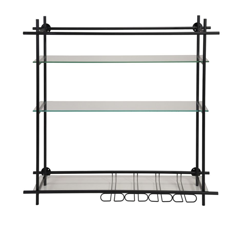 Glass/Metal Wall Shelf 35x9x33
