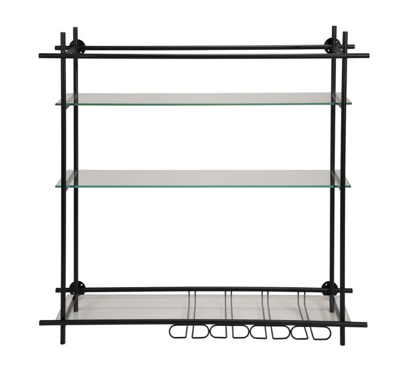 Glass/Metal Wall Shelf 35x9x33