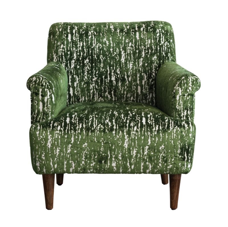 Green Velvet Accent  Chair