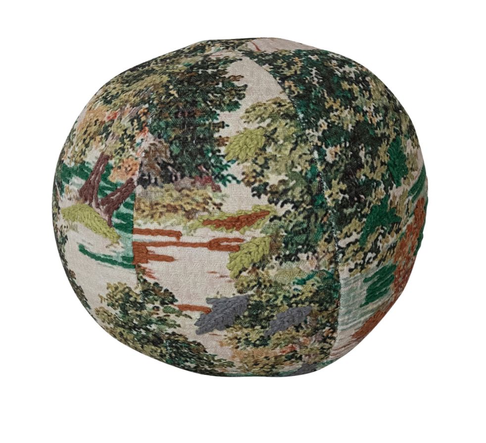 10" Round Landscape Pillow