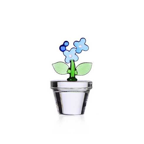 Fruits &amp; Flowers Paperweight Blue