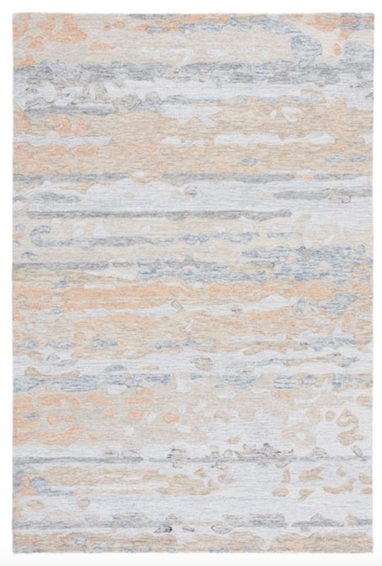 Grey/Rust Wool 8x10