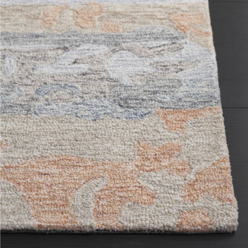 Grey/Rust Wool 8x10