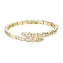 Gold Overlapping Snake Bangle