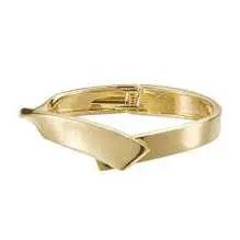 Gold Thick Overlapping Bangle