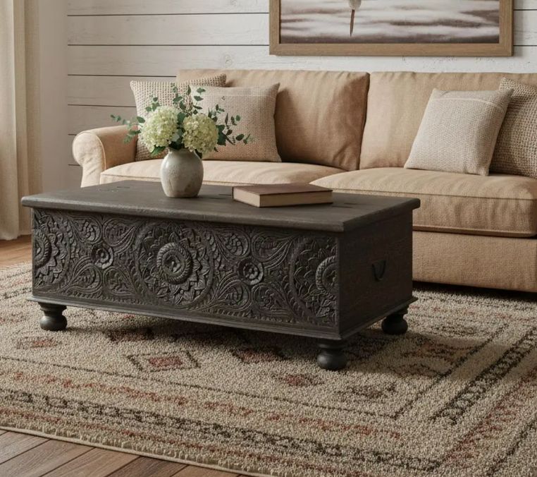 Solid Wood Coffee Table 49"