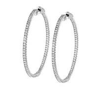 Silver Thin Eternity Earrings