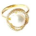 Swirl Pear Ring