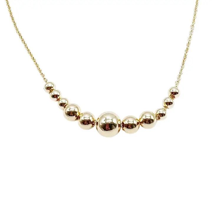 Add Bead Gold Necklace