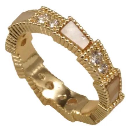 Mother of Pearl Band Ring