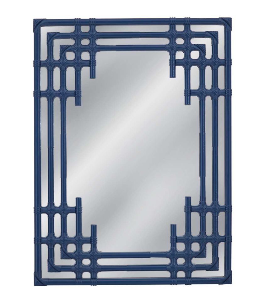 Blue Bamboo Mirror 36x48