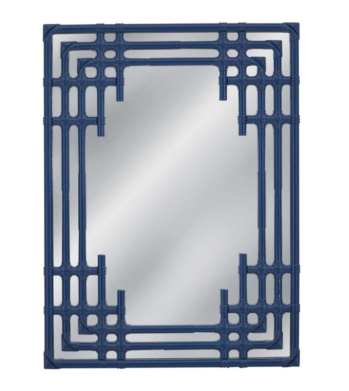 Blue Bamboo Mirror 36x48