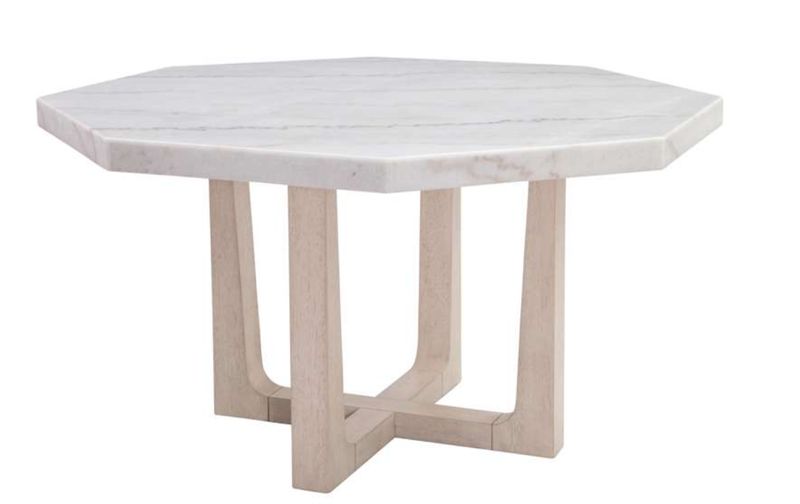 Hex Marble Top Dining Table 54"