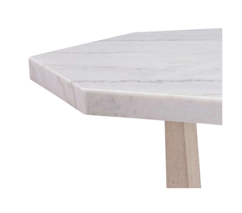 Hex Marble Top Dining Table 54"