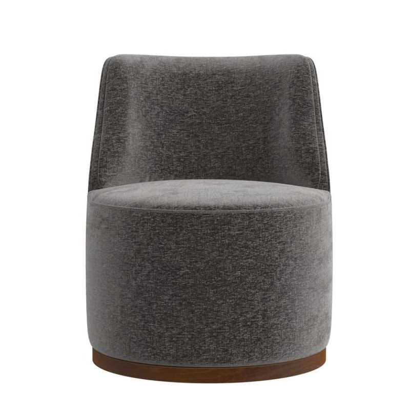 Charcoal Velvet Swivel Chair