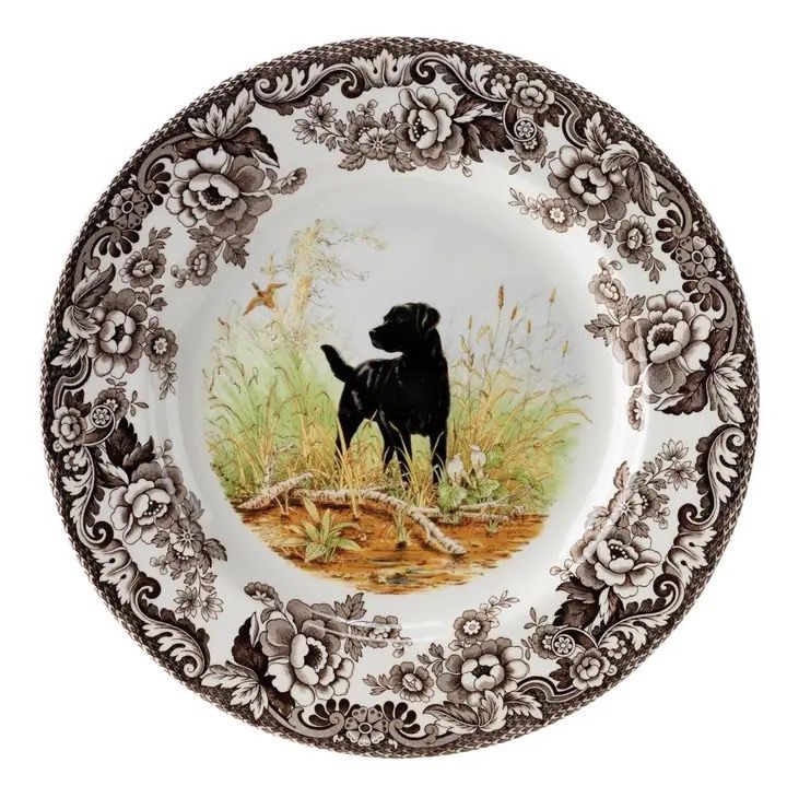 Spode 10.5" Dinner Plate Black Lab