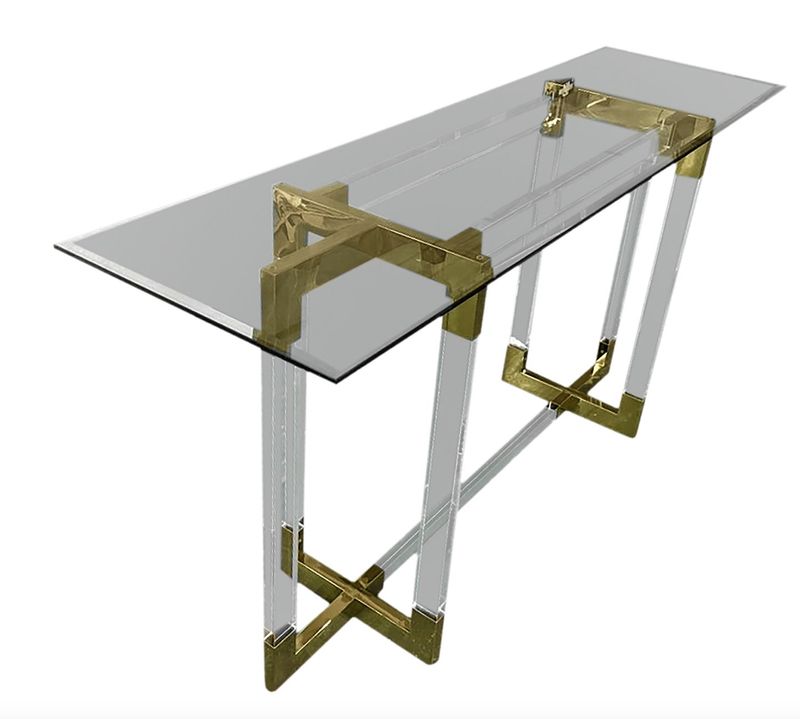 Glass Clear Console 60L x 17W