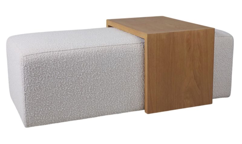 Ivory Bench 54 L x 27 W x 20 H Ivory Bench 54 L x 27 W x 20 H